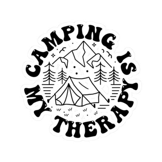 Camping Is My Therapy Sticker