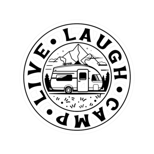 Live . Laugh . Camp  Sticker